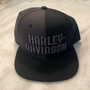 Black Harley Davidson hat. Adjustable.